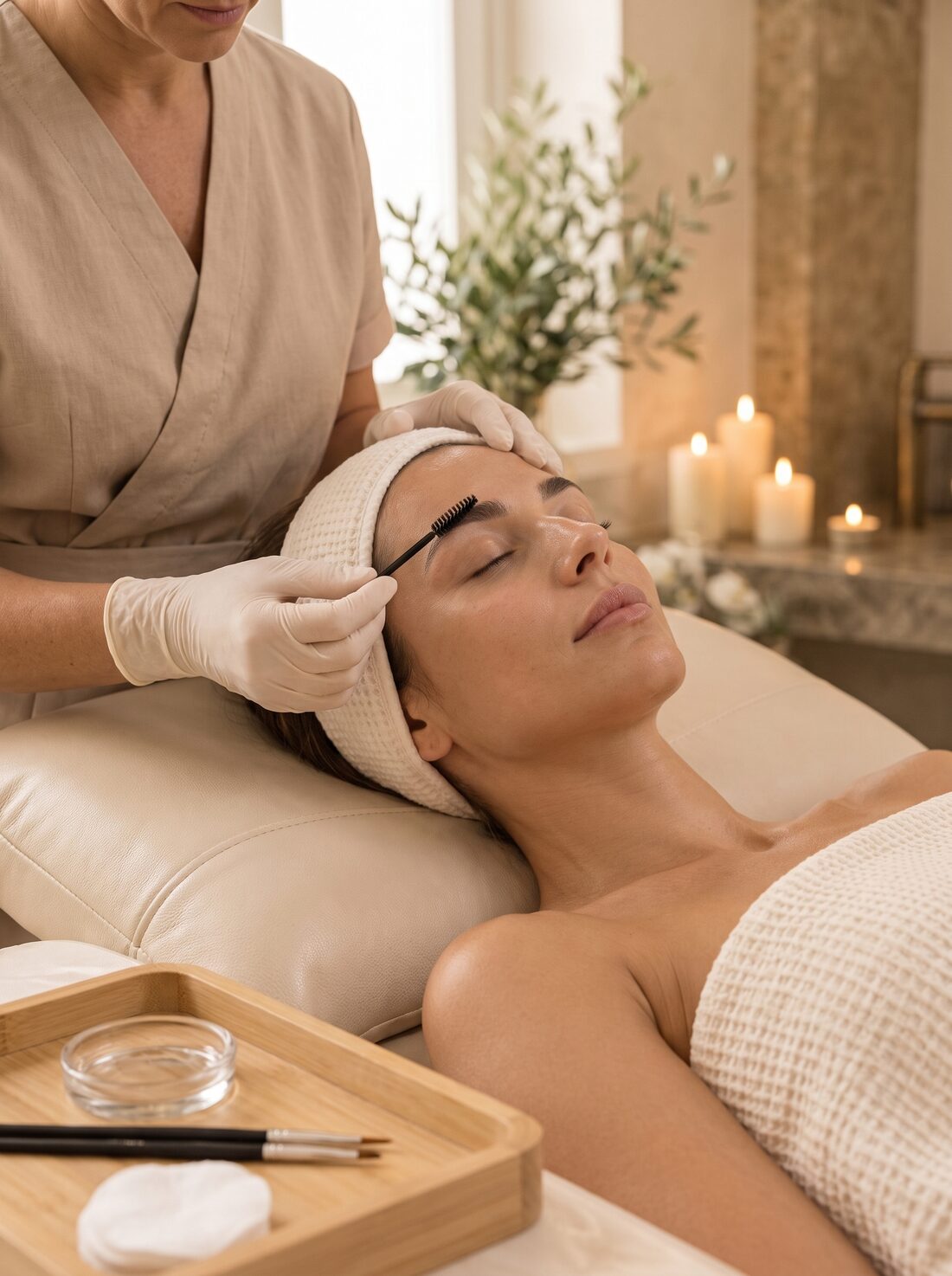 Eyebrow shaping at V SPA